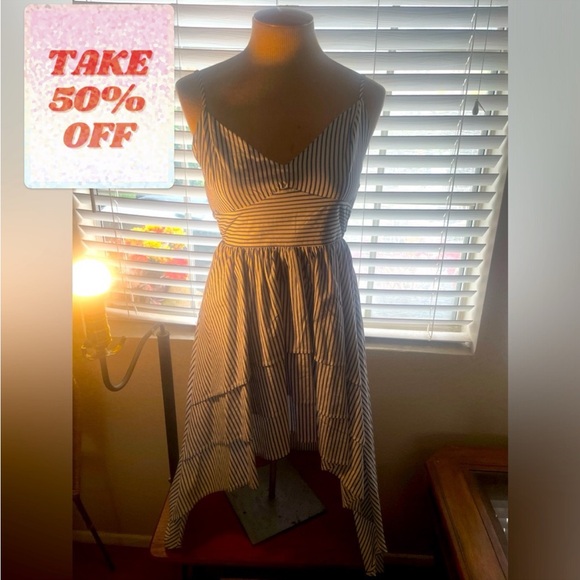 Forever 21 Dresses & Skirts - Pin Striped High Low Dress